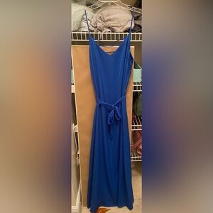 Gianni Bini Royal Blue Maxi Spaghetti Strap Dress